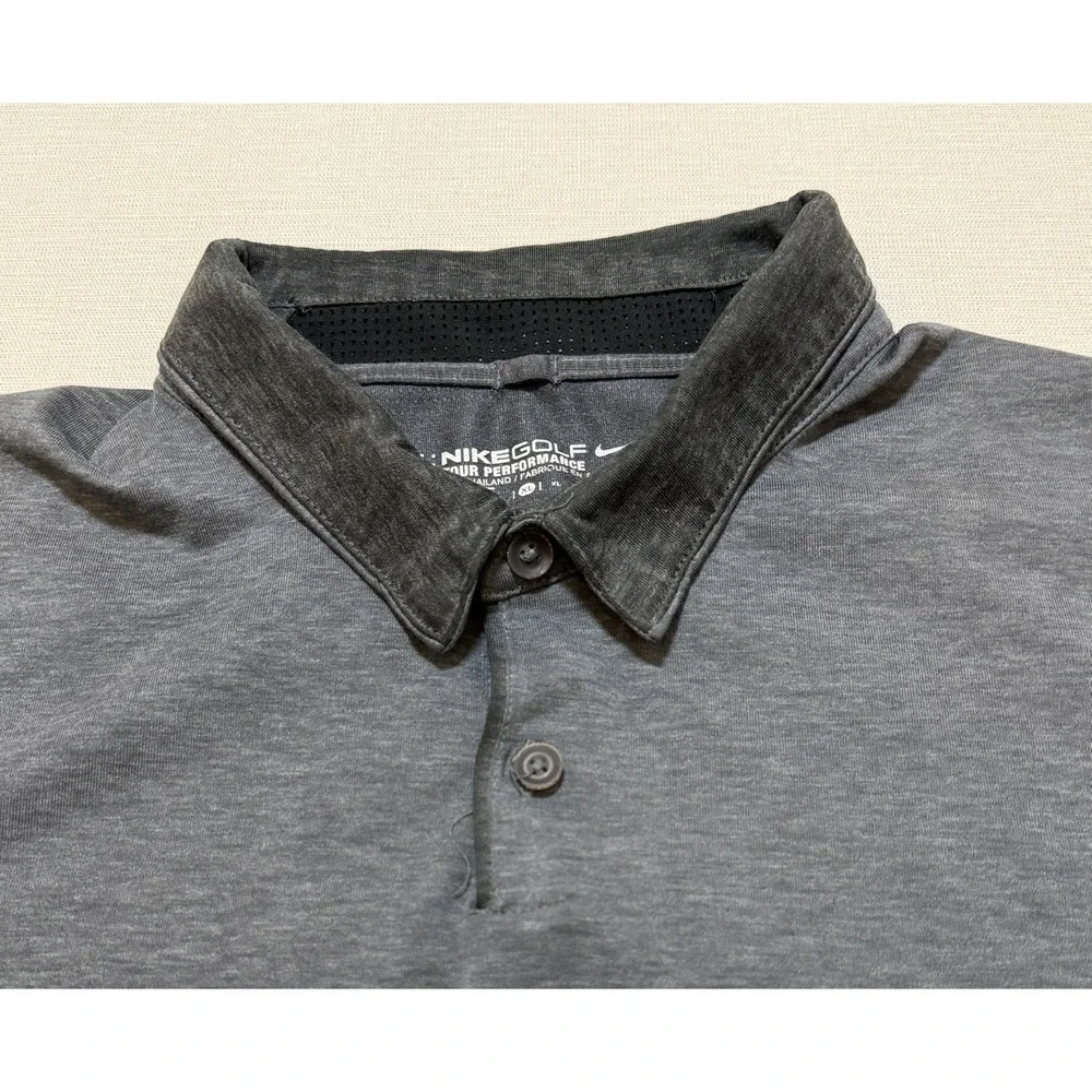 Nike Golf Transition Performance Heather Polo Golf Shirt Sz XL 685727-406